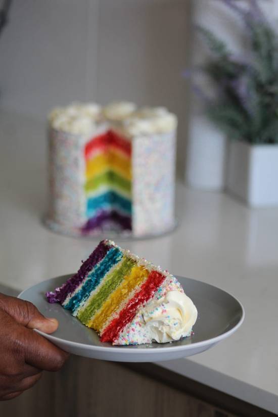 Rainbow Cake - Baked By Opy